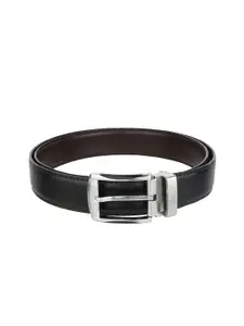 WINSOME DEAL Men Tang Closure Textured Formal Belt
