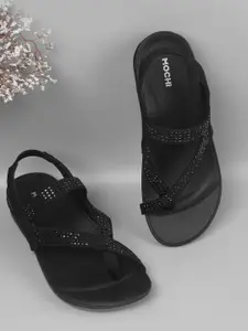 Mochi Women Embellished One Toe Flats