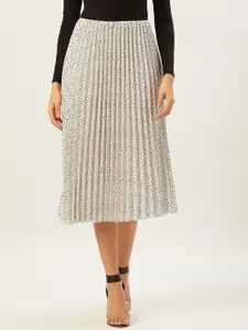 ANVI Be Yourself Printed Flared Midi Skirts