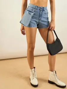 SASSAFRAS Women Slim Fit Denim Shorts