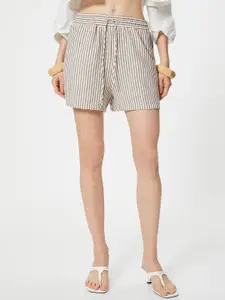 Koton Women Mid-Rise Striped Regular Fit Shorts