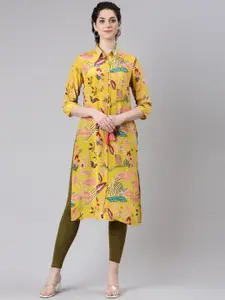 Neerus Women Printed Sequinned Pathani Kurta