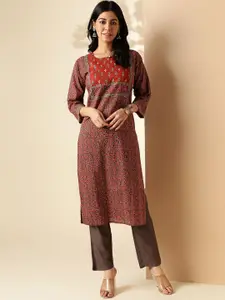 Vbuyz Women Thread Work Floral Kurta