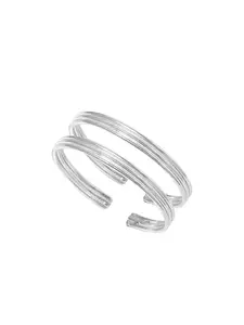 Paavni Set Of 2 925 Sterling Silver Plated Toe Ring