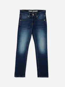 Pepe Jeans Boys Cashed Slim Fit Heavy Fade Stretchable Jeans