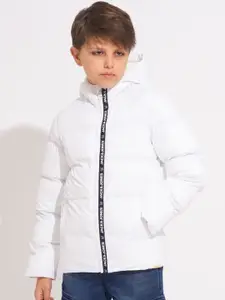 Jack & Jones Junior Boys Checked Crop Puffer Jacket