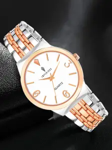 Imperious- The Royal Way Women Embellished Dial & Stainless Steel Bracelet Style Straps Analogue Chronograph Watch