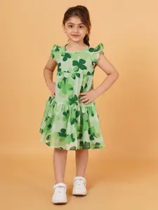 Creative Kids Floral Print A-Line Dress