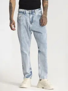 Snitch Men Loose Relaxed Fit Heavy Fade Stretchable Jeans