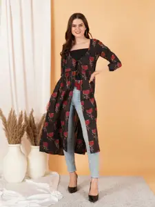 COTLAND FASHION Women Printed Longline Shrug