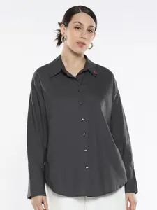 RAREISM Women Comfort Boxy Opaque Formal Shirt
