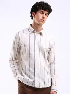 Flying Machine Men Opaque Striped Casual Shirt