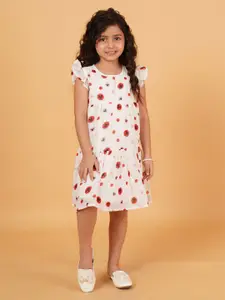 Creative Kids Print Georgette Drop-Waist Dress