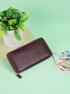 Mochi Women Textured Leather Zip Around Wallet