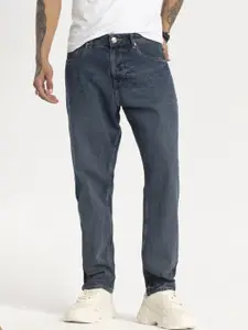 Snitch Men Loose Relaxed Fit Light Fade Stretchable Jeans