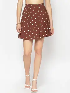 Sera Printed Flared Mini Skirts