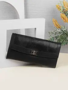 Metro Women Textured Leather Two Fold Wallet