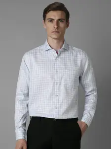 Louis Philippe Men Slim Fit Opaque Checked Formal Shirt