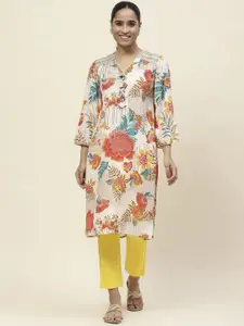 Lakshita Women Printed Flared Sleeves Sequinned Floral Kaftan Kurta