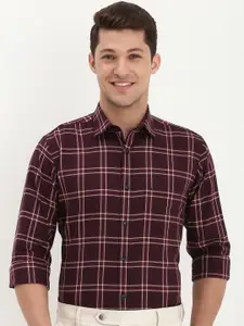 Allen Solly Men Slim Fit Tartan Checks Opaque Checked Formal Shirt