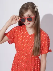 Vero Moda Polka Dot Print Puff Sleeve Fit & Flare Dress
