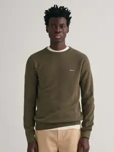 GANT Men Typography Ribbed Pullover