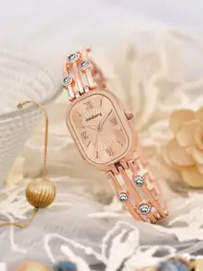 DressBerry Women Dial & Bracelet Style Straps Analogue Watch HOBDB-307-RG