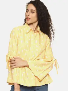 SAHORA Women Straight Floral Opaque Printed Casual Shirt