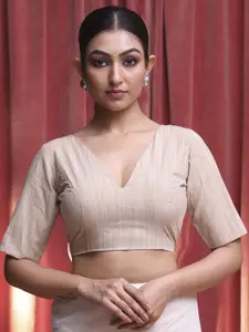 Indethnic Woven Design Saree Blouse