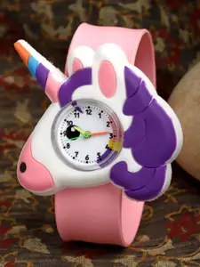 Stoln Girls Pink Unicorn Shaped Dial Analog Watch 18714-1-I-20010277