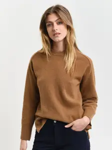 GANT Women Solid Round Neck Sweater