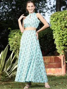 Sera Floral Printed Top & Maxi Skirt Co-Ord Set