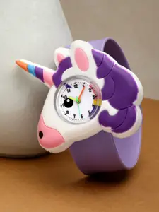Stoln Girls Unicorn Shaped Dial Purple Analog Watch