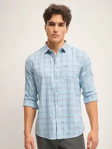 THE BEAR HOUSE Men Slim Fit Tartan Checks Casual Shirt