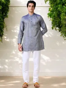 TATTVA Men Thread Work Anarkali Kurta