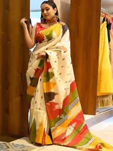 Anouk Zari Linen Blend Saree