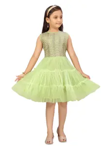 BAESD Net Fit & Flare Dress