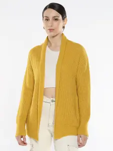 RAREISM Women Embroidered Longline Lapel Shrug