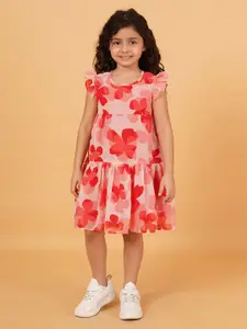 Creative Kids Floral Print Drop-Waist Dress