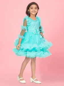 BAESD Embellished Net Fit & Flare Dress