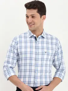 Allen Solly Men Slim Fit Tartan Checks Opaque Checked Formal Shirt