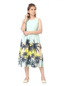 BAESD Tropical Print Fit & Flare Midi Dress