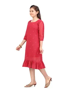 BAESD Georgette A-Line Midi Dress