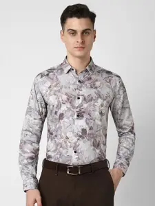 V Dot Men Slim Fit Floral Opaque Printed Party Shirt