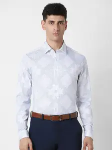 V Dot Men Slim Fit Floral Opaque Printed Party Shirt