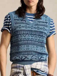 Polo Ralph Lauren  Fair Isle Indigo Pure Cotton Sweater Vest