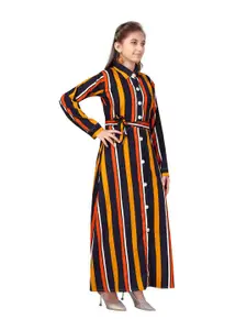 BAESD Striped Shirt Maxi Dress