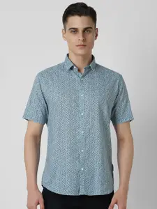 V Dot Men Slim Fit Floral Opaque Printed Party Shirt