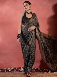 Saree mall Bagh Zari Silk Blend Sungudi Sarees