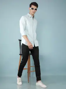 Crimsoune Club Men Classic Slim Fit Opaque Striped Casual Shirt